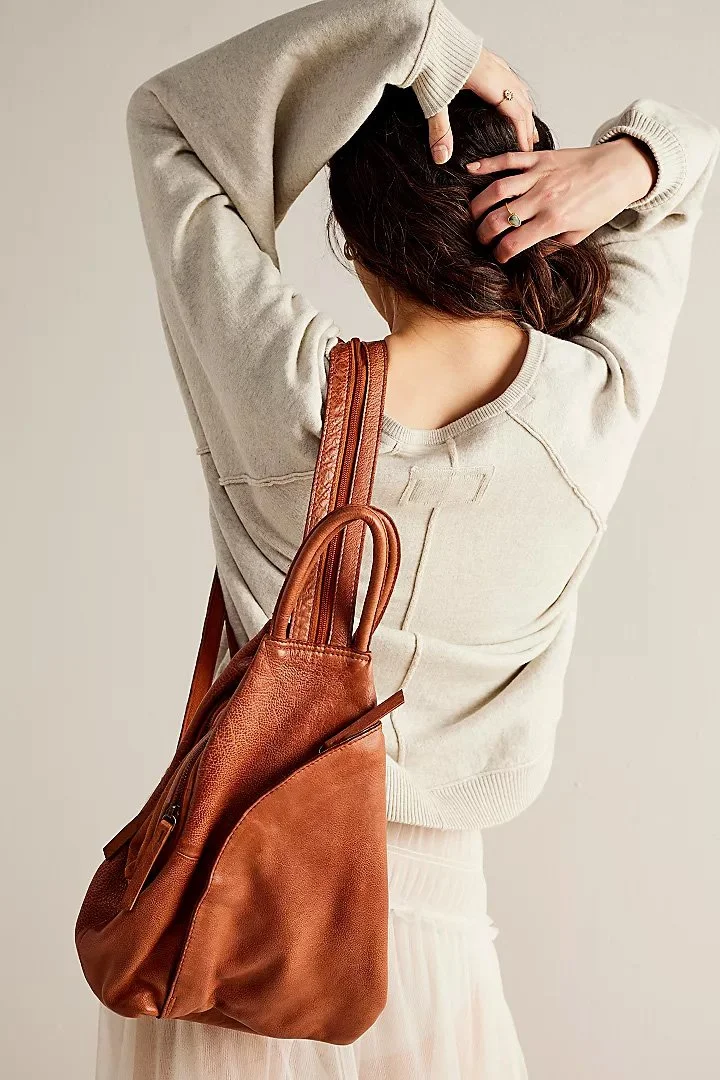 Free People — Soho Convertible Purse in Distressed Brown — COVE